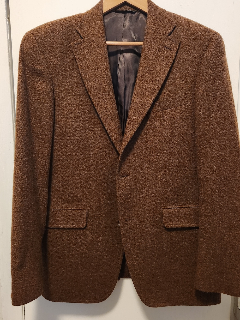 J. Press Men's Brown Tailored Sport Coat - 40R - Like New